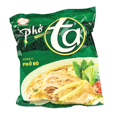 Instant Pho Rice Noodles Artificial Beef Flavor