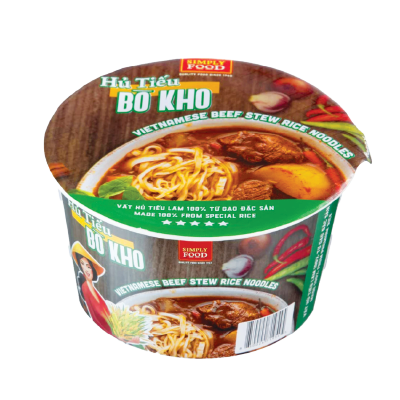Instant Rice Noodles Artificial Beef Stew Flavor