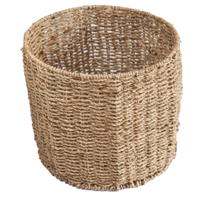 Round Handwoven Seagrass Storage Basket Set