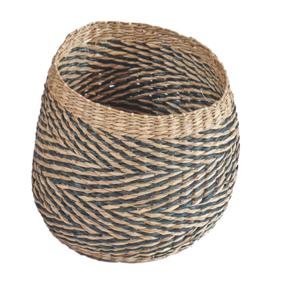 Round Handwoven Seagrass Storage Basket Set